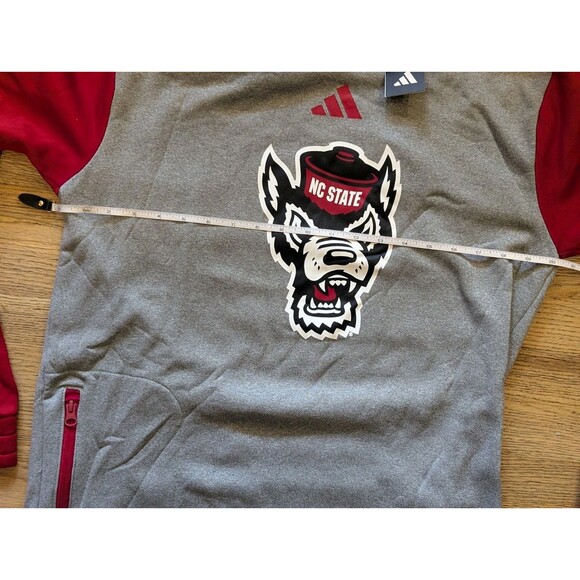 Adidas NC State Wolfpack Sweatshirt Men M Gray Team Issued Pullover NCAA - Picture 5 of 11